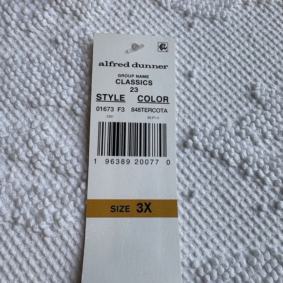 Fall Halloween Shirt Plus Sz 3X NWT Alfred Dunner Orange W Scarecrow Pumpkins - Picture 7 of 7